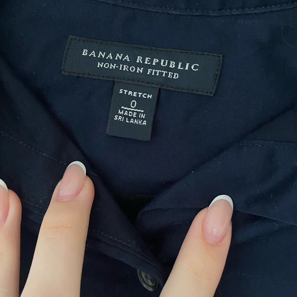 Banana Republic Dark Blue Stretch Shirt